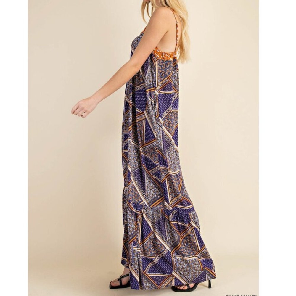 Boho Gypsy Wide Leg Jumpsuit Jumper - Picture 5 of 7